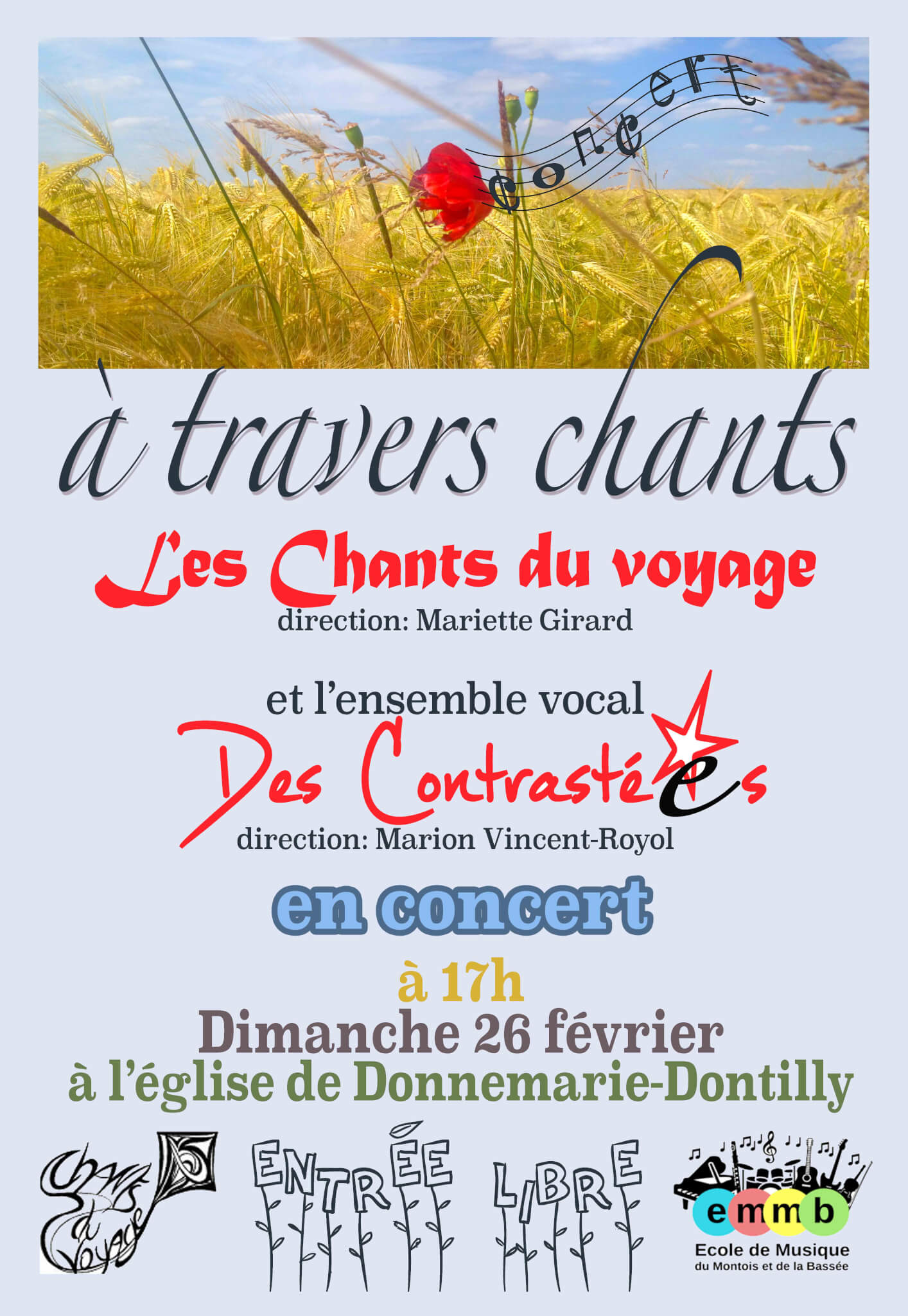 Concert « A travers chants » à Donnemarie Dontilly