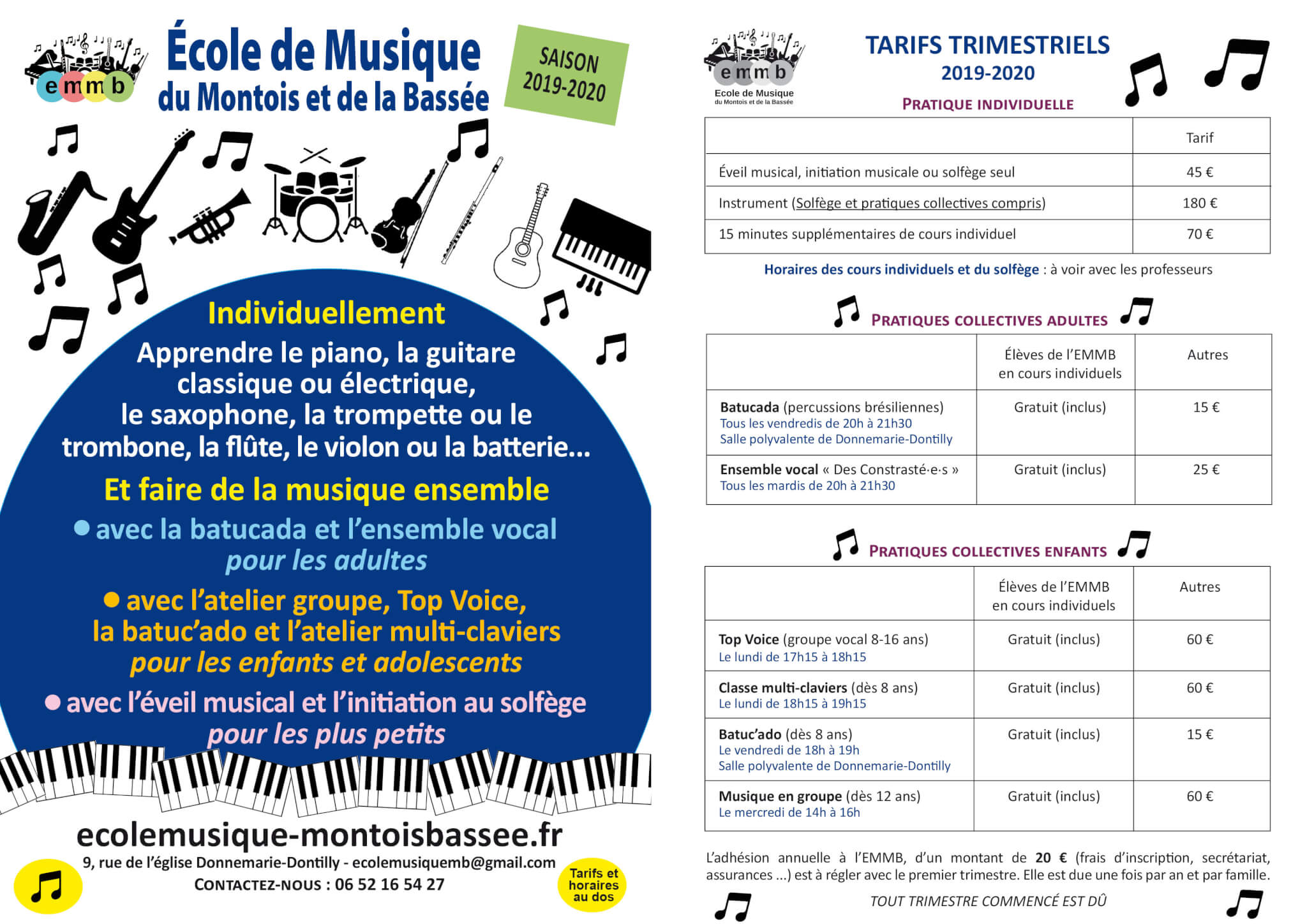 Rentrée 2019-2020
