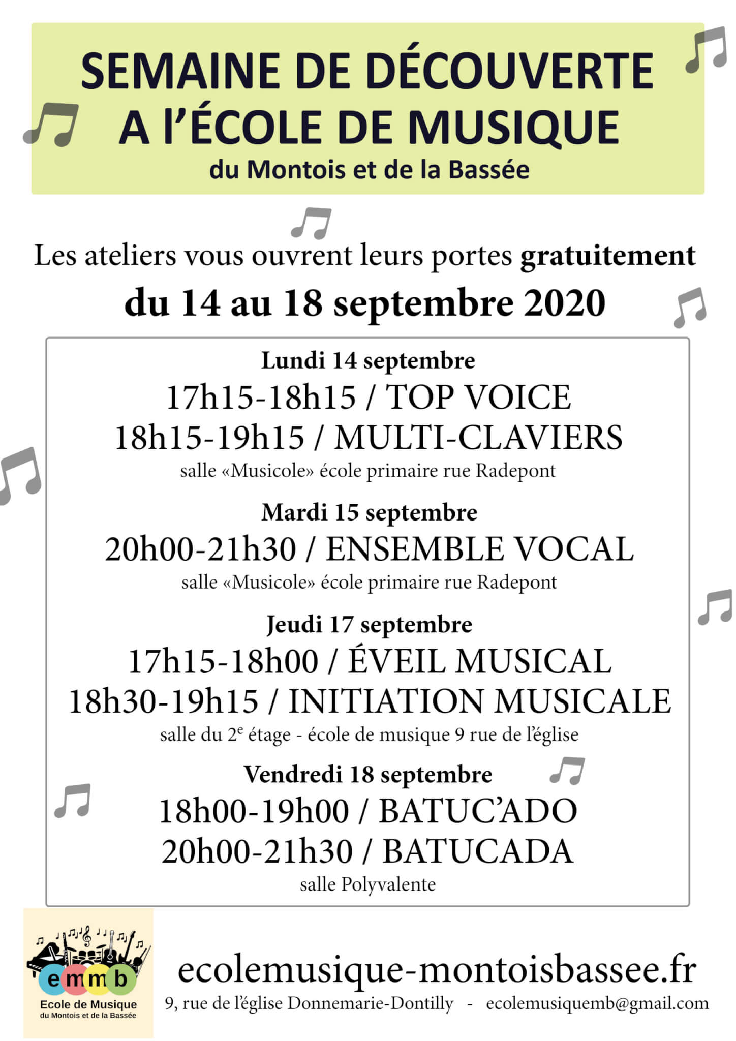 Une semaine pour découvrir…