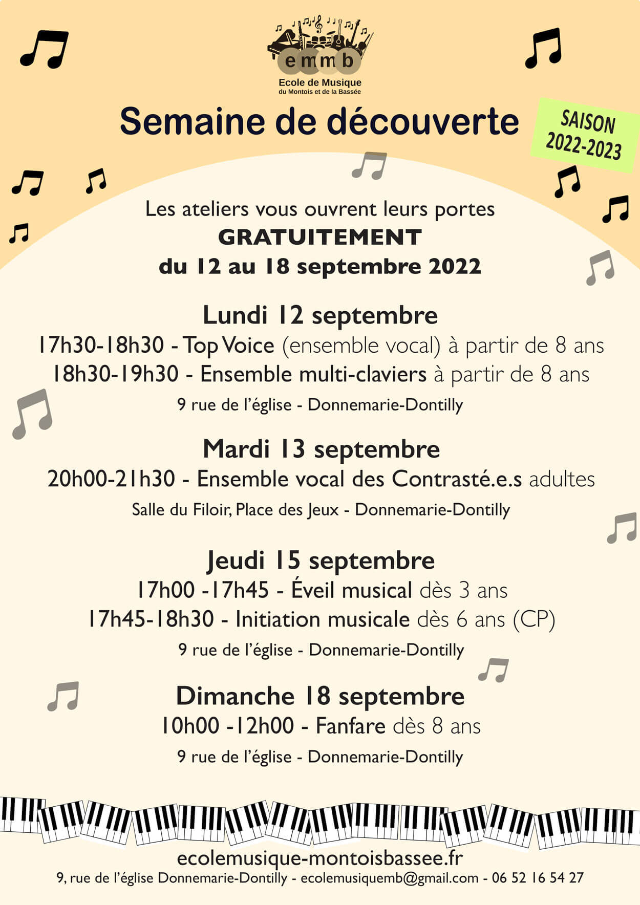 Une semaine pour découvrir…