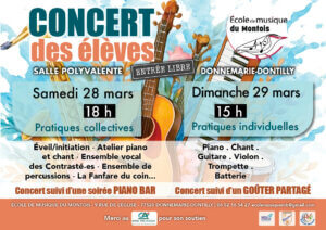 Affiche du concert des élèves 2026
